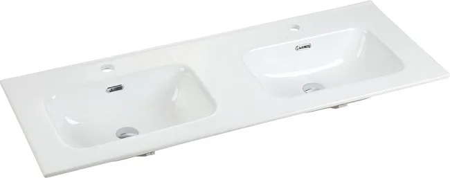 Тумба с раковиной Sancos Cento 120 см двойная, белый глянец Sancos — Оригинал