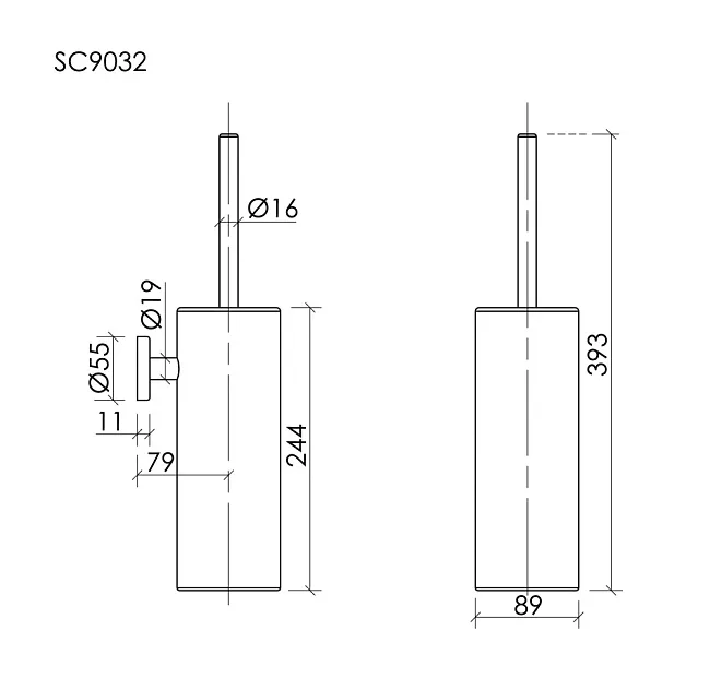 Ершик Sancos Base SC9032BB брашированная бронза Sancos — Оригинал