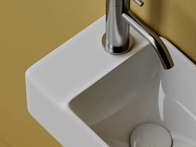 Рукомойник Ceramicanova Element CN5046 L белый глянцевый Sancos — Оригинал
