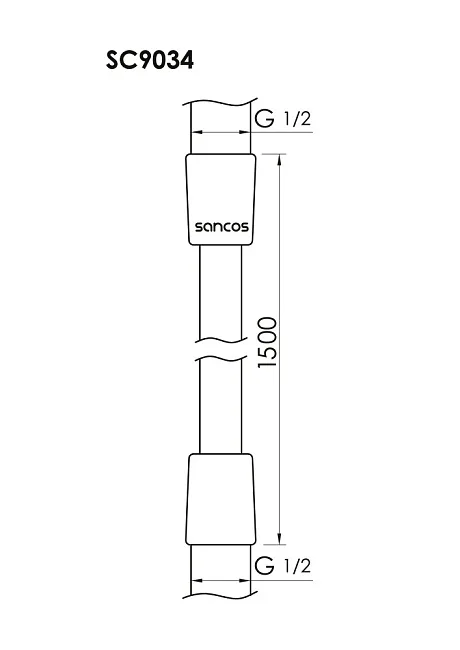 Душевой шланг Sancos SC9034BB 150 см, брашированная бронза Sancos — Оригинал