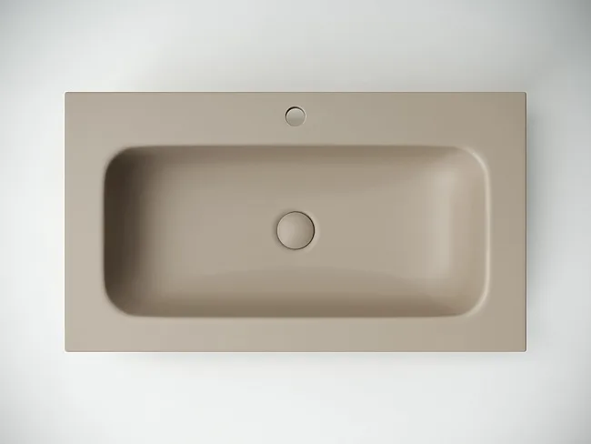 Мебельная раковина Ceramicanova Grace прямоугольная капучино матовый 81 см CN7012MC Sancos — Оригинал