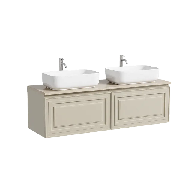 Тумба с раковиной Sancos Very 160 beige soft, столешница бежевая TT160A2X, раковина CN5043 Sancos — Оригинал