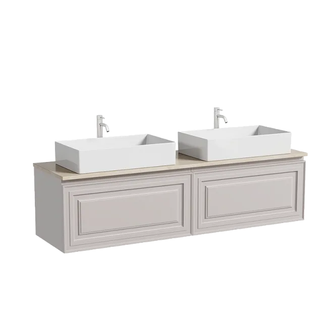 Тумба с раковиной Sancos Very 160 doha soft, столешница бежевая TT160A2X, раковина CN6070 Sancos — Оригинал