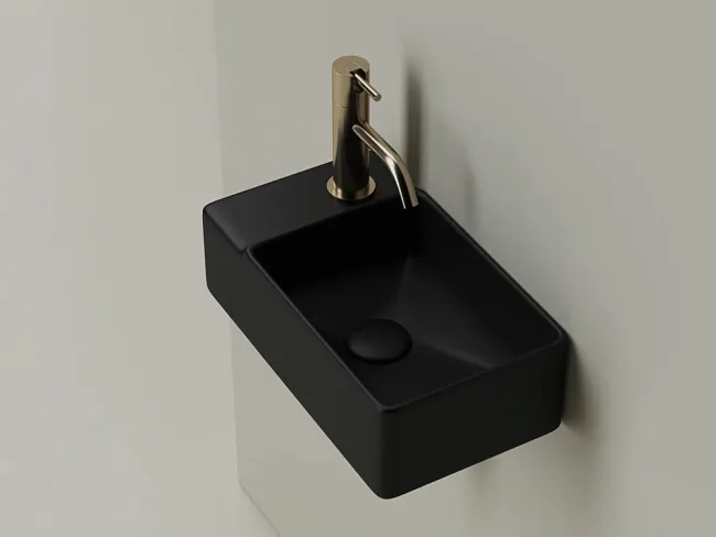 Рукомойник Ceramicanova Element CN5046MB L черный матовый Sancos — Оригинал