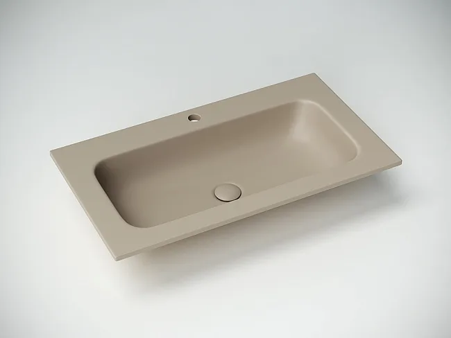 Мебельная раковина Ceramicanova Grace прямоугольная капучино матовый 81 см CN7012MC Sancos — Оригинал