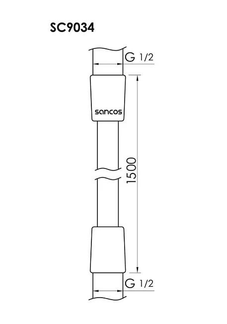 Душевой шланг Sancos SC9034BG 150 см, золото Sancos — Оригинал