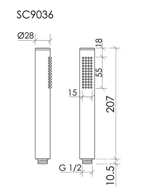 Душевая лейка Sancos Stick SC9036BG золото Sancos — Оригинал