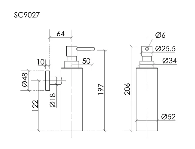 Дозатор для жидкого мыла Sancos Base SC9027MB черный матовый Sancos — Оригинал