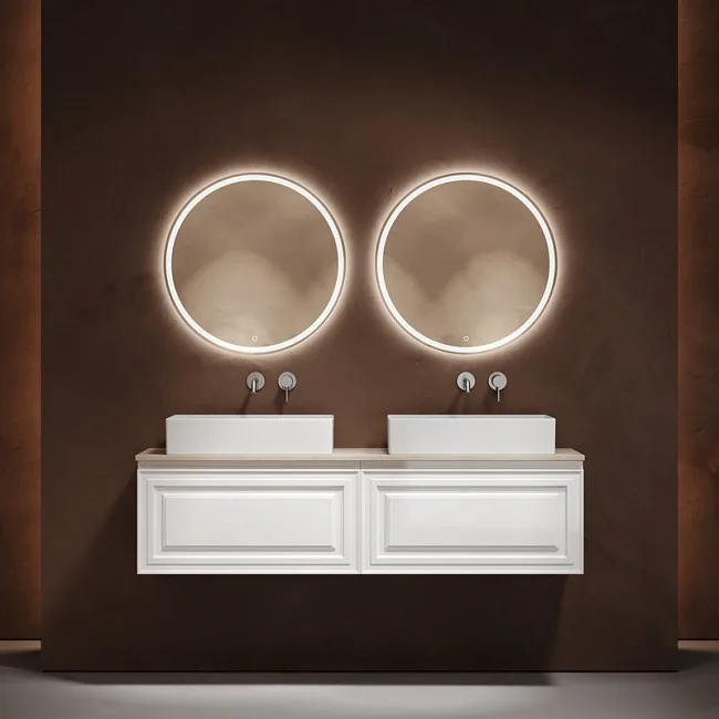 Тумба с раковиной Sancos Very 160 bianco, столешница бежевая TT160A2, раковина CN6070 Sancos — Оригинал